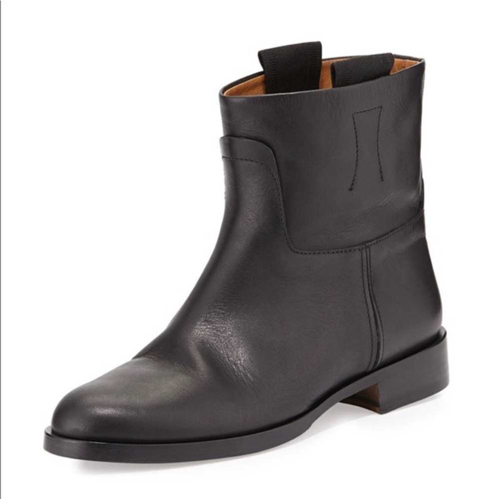 Rag & Bone Holly Italian Leather Black Ankle Boots